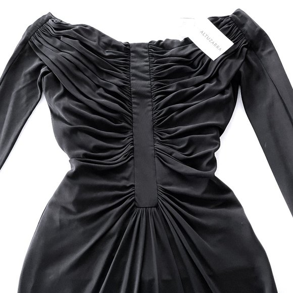 NWT AucAltuzarra Imogene Ruched Off-the-Shoulder Midi Dress